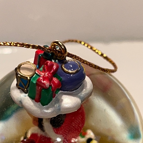 MICKEY Mouse Snow Globe Hanging Ornament Christmas Surrounded By Toys. Undated. - Picture 11 of 17